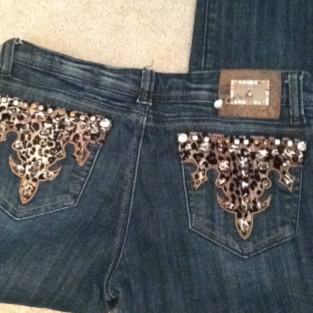 LA idol cheetah jeans